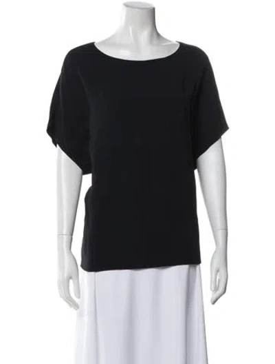 Pre-owned The Row Crew Neck Short Sleeve Top In Black