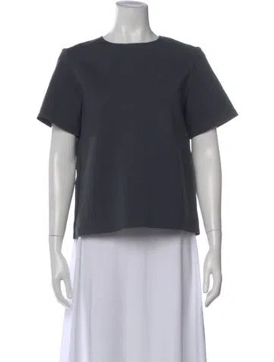 Pre-owned The Row Crew Neck Short Sleeve Top In Gray