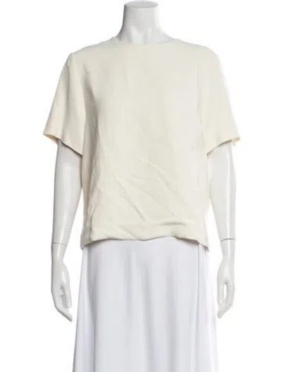 Pre-owned The Row Crew Neck Short Sleeve Top In White