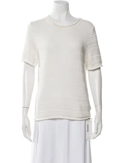 Pre-owned The Row Crew Neck Short Sleeve Top In White