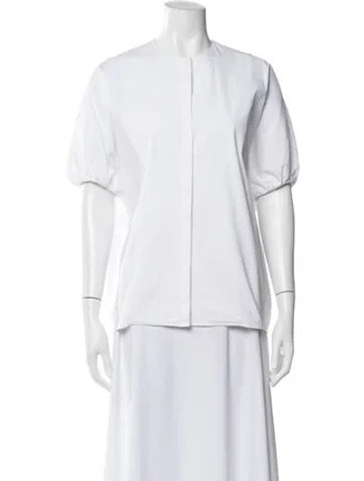 Pre-owned The Row Crew Neck Short Sleeve Top In White