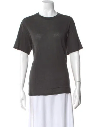 Pre-owned The Row Crew Neck Short Sleeve T-shirt In Gray