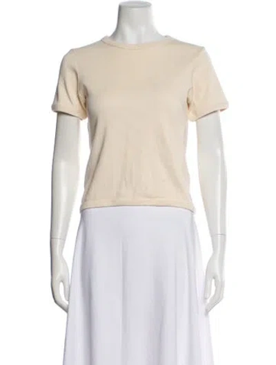 Pre-owned The Row Crew Neck Short Sleeve T-shirt In Neutral