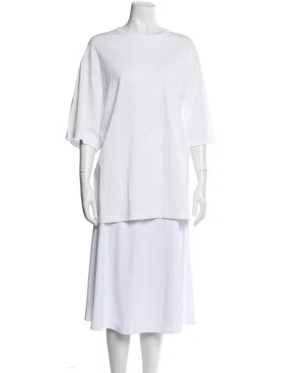 Pre-owned The Row Crew Neck Short Sleeve T-shirt In White