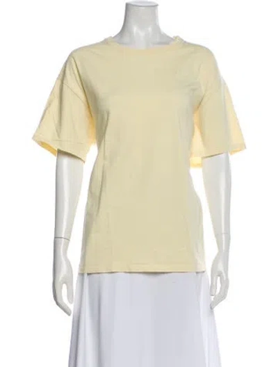 Pre-owned The Row Crew Neck Short Sleeve T-shirt In Yellow