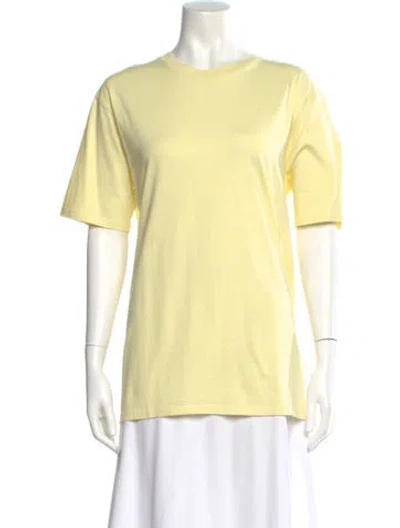 Pre-owned The Row Crew Neck Short Sleeve T-shirt In Yellow