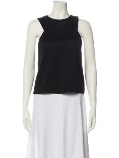Pre-owned The Row Crew Neck Sleeveless Top In Black