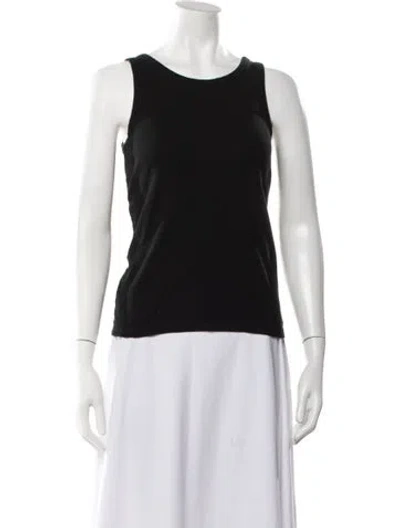 Pre-owned The Row Crew Neck Sleeveless Top In Black