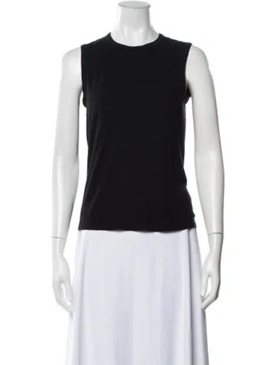 Pre-owned The Row Crew Neck Sleeveless Top In Black