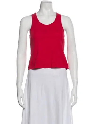 Pre-owned The Row Crew Neck Sleeveless Top In Red