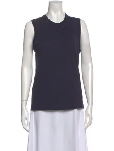 Pre-owned The Row Crew Neck Sleeveless T-shirt In Blue