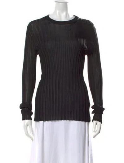 Pre-owned The Row Crew Neck Sweater In Black