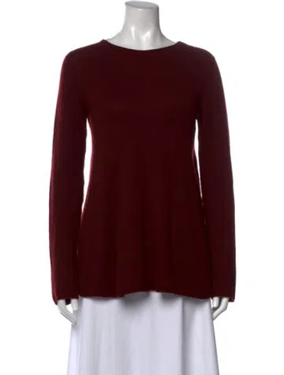 Pre-owned The Row Crew Neck Sweater In Burgundy