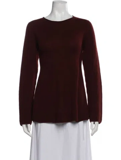 Pre-owned The Row Crew Neck Sweater In Burgundy