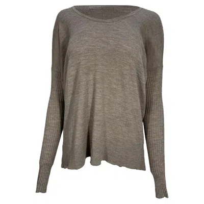 The Row Crew Neck Sweater In Brown Wool