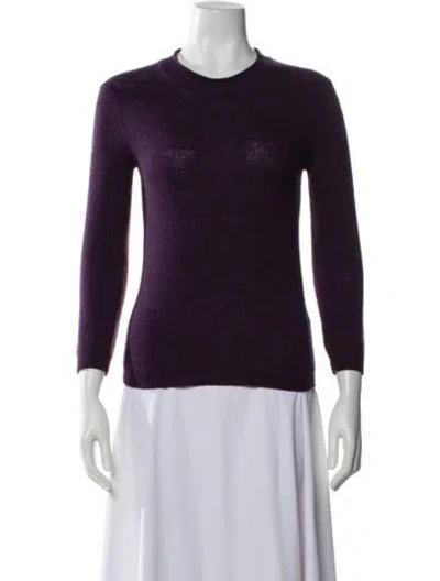Pre-owned The Row Crew Neck Sweater In Purple
