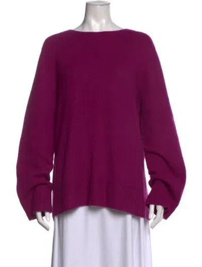 Pre-owned The Row Crew Neck Sweater In Purple