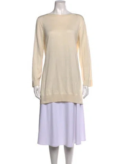 Pre-owned The Row Crew Neck Sweater In White