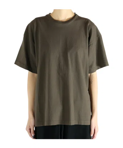 The Row Short-sleeve Boxy Top In Green