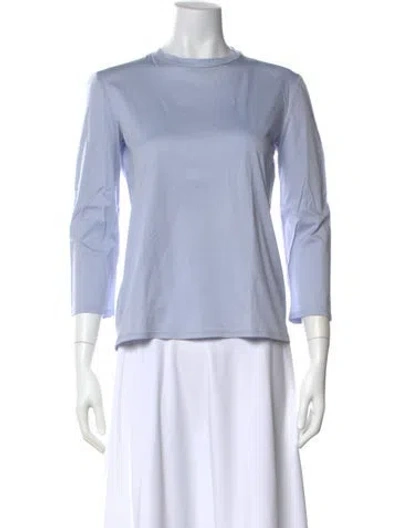 Pre-owned The Row Crew Neck Three-quarter Sleeve T-shirt In Blue