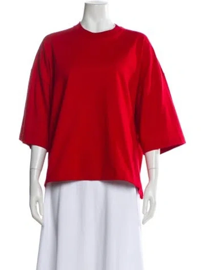 Pre-owned The Row Crew Neck Three-quarter Sleeve T-shirt In Red