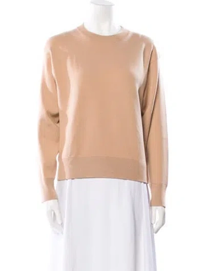 Pre-owned The Row Crewneck Pullover Virgin Wool Sweater In Neutral