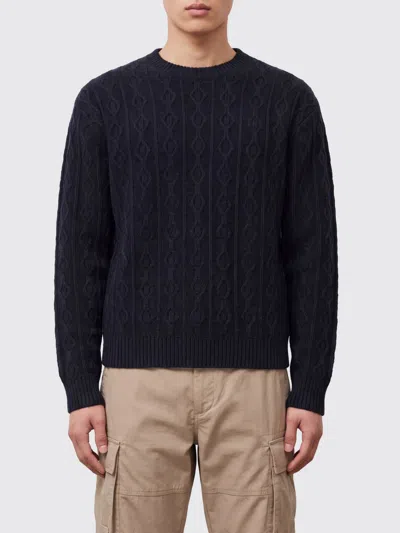 The Row Crewneck Pure Cashmere Jumper With Ribbed Trims In Blue