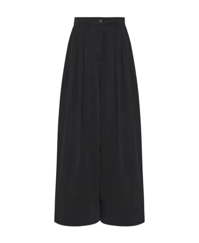 The Row Criselle Double Pleated Jeans In Black