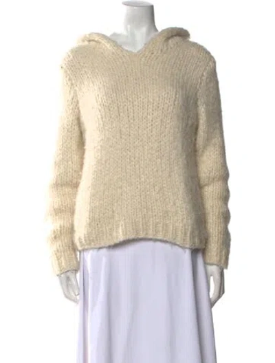 Pre-owned The Row Crochet Cashmere Sweatshirt In Neutral