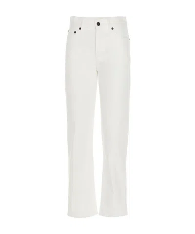 The Row Cropped Straight-leg Jeans In White