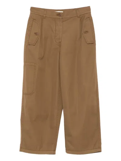 The Row Cropped Trousers In Brown