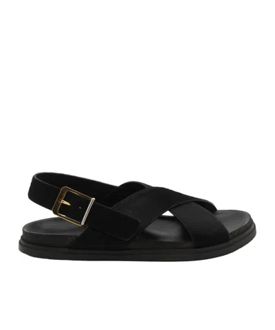 THE ROW THE ROW CROSSOVER STRAPPED SANDALS