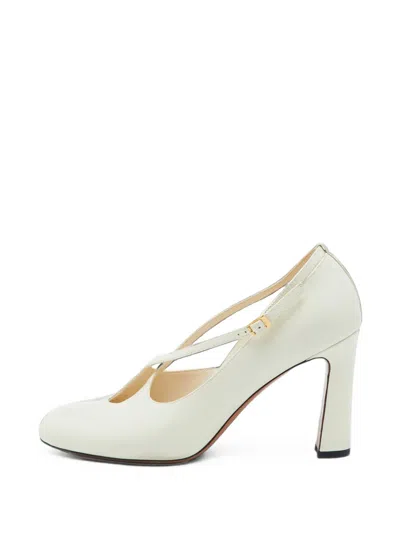 Pre-owned The Row Cross-strap Pumps In Neutrals