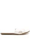 The Row Cut-out Faux-leather Sandals In Neutrals