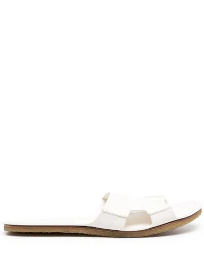 The Row Cut-out Faux-leather Sandals In Neutrals