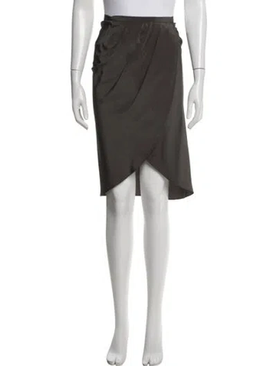 Pre-owned The Row Cutout Accent Midi Length Skirt In Neutrals