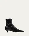 The Row Cyd Patent T-strap Booties In Black