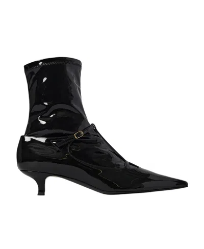 The Row Cyd Short Boots In Black
