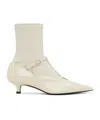 The Row Cyd Patent T-strap Booties In White