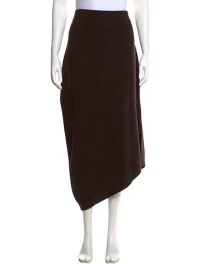 Pre-owned The Row Cymone Skirt Midi Length Skirt In Brown