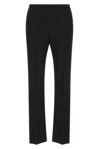 The Row Wool Straight Trousers In Black