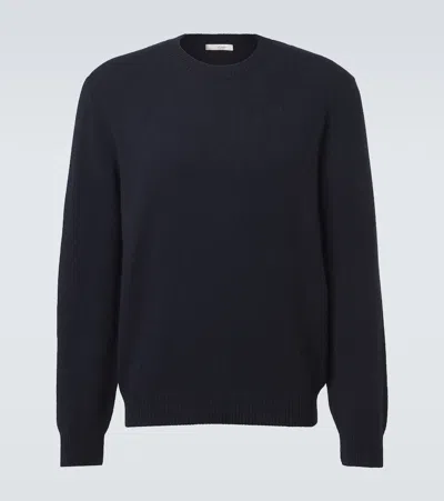 The Row Cyrus Cashmere And Alpaca Sweater In Blue
