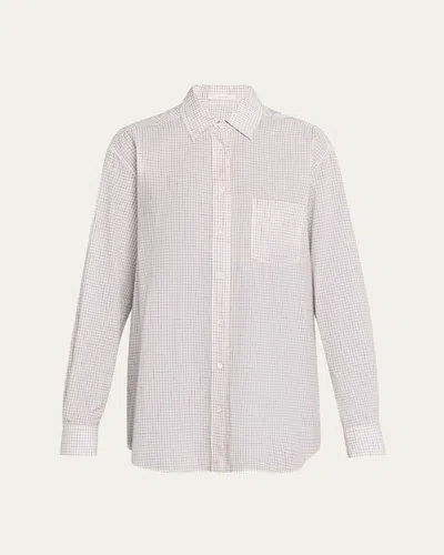 The Row Dalan Check Cotton Poplin Button-down Shirt