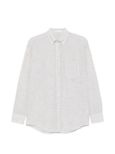 The Row Dalan Check-pattern Long-sleeve Shirt In White