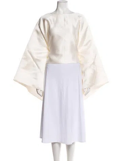 Pre-owned The Row Dalel Silk Coat In Neutral