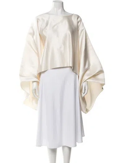 Pre-owned The Row Dalel Silk Top In Neutral