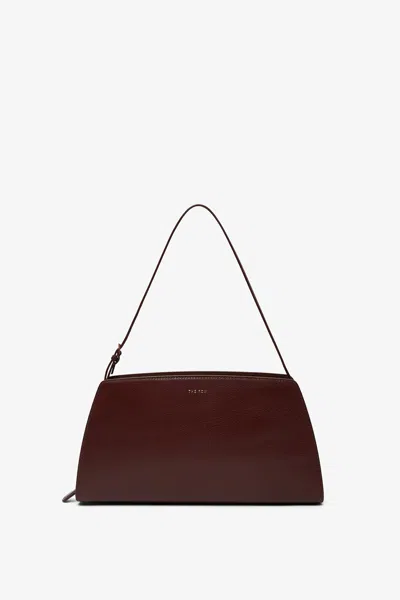 The Row Burgundy Dalia Baguette Bag