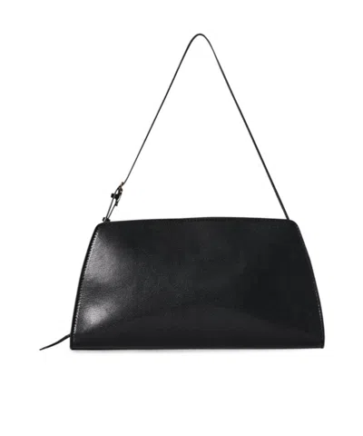 The Row Dalia Baguette Logo Shoulder Bag In Black