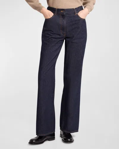 The Row Dan Cotton-cashmere Jeans In Indigo