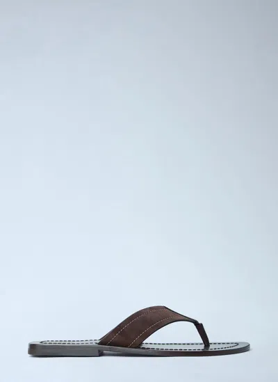 The Row Dan Flip Flop In Black